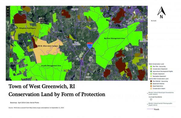 Conservation Land by Form of Protection Map