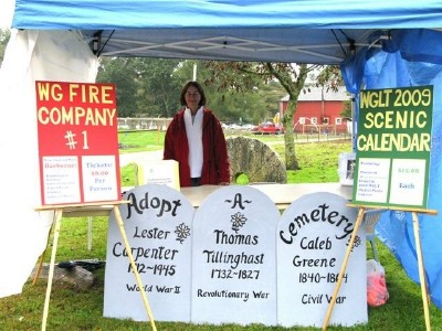 Charlene Butler and the Adopt a Cemetery Display