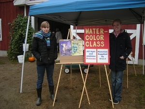 Water color classes in the barn by Emma Walsh and Kristen Wright.